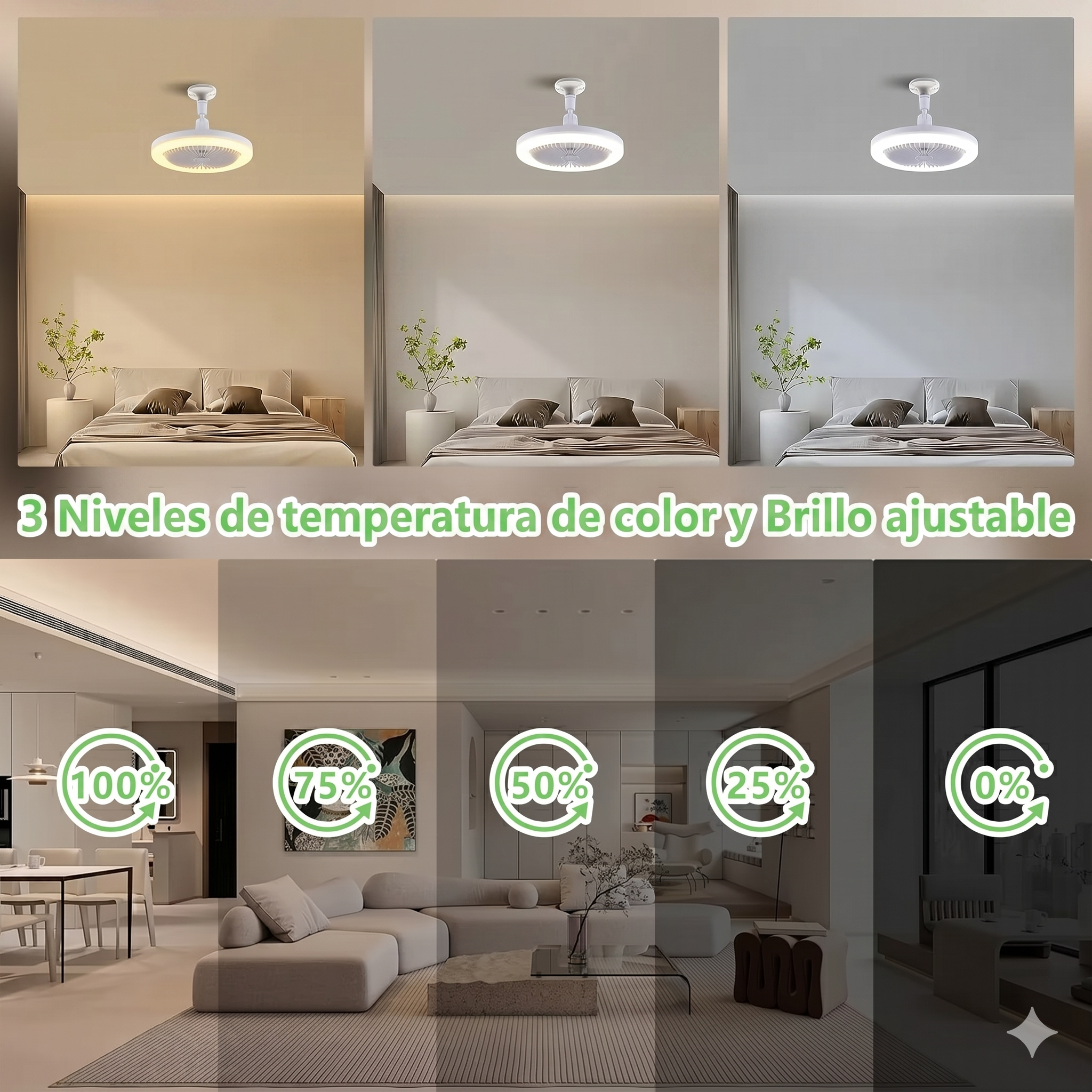 FOCO VENTILADOR LED