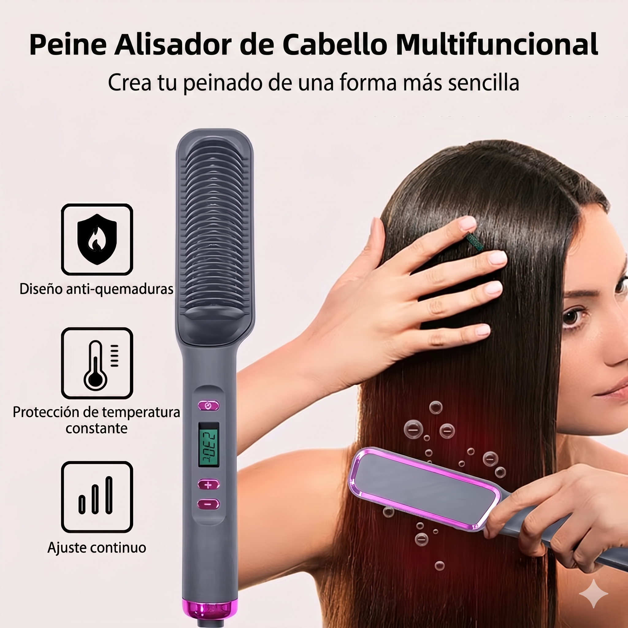 PEINE ALISADOR - FÓRMULA AMERICANA!